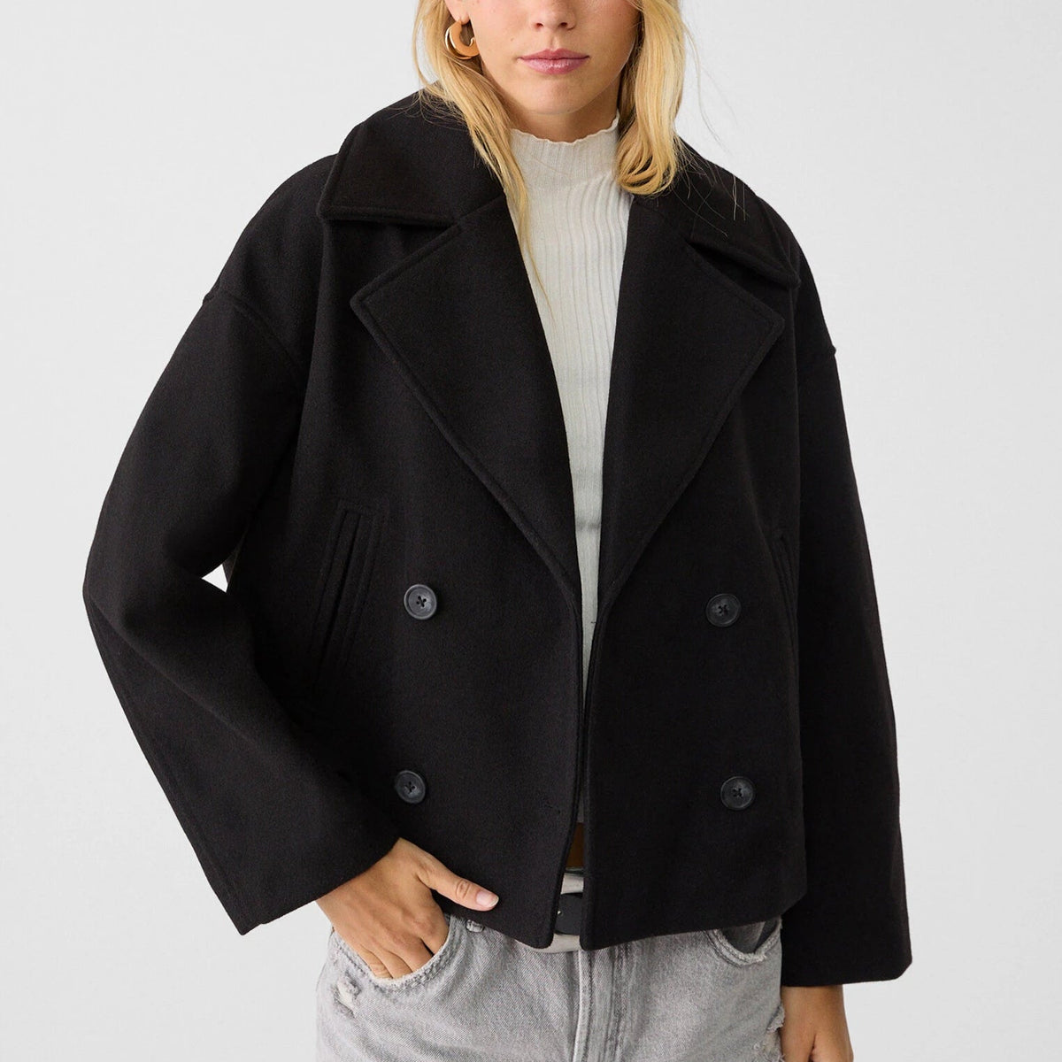 Women's Short Double-Breasted Coat