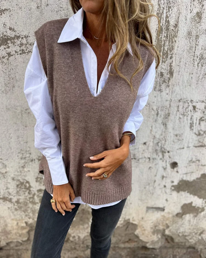 Women's Soft Lightweight V-Neck Knit Sweater Vest