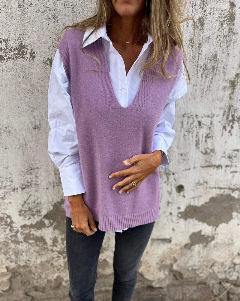 Women's Soft Lightweight V-Neck Knit Sweater Vest