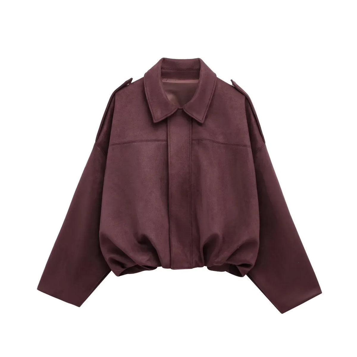 Women's Soft Oversized Suede Jacket for Stylish Everyday Wear
