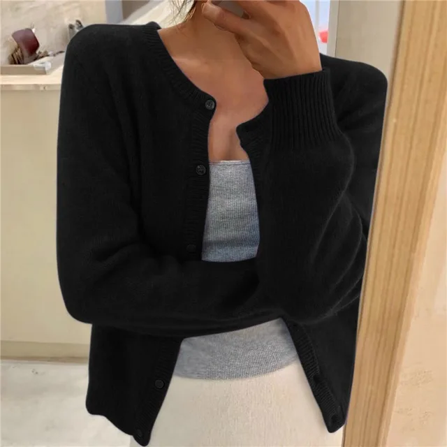 Women's Solid Knit Cardigan