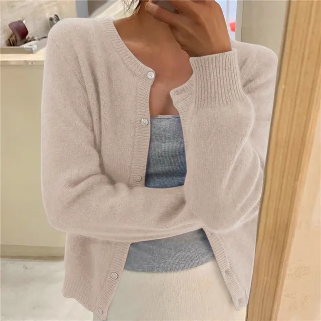 Women's Solid Knit Cardigan