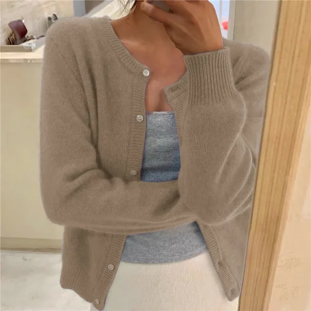 Women's Solid Knit Cardigan