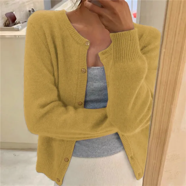 Women's Solid Knit Cardigan