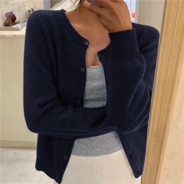 Women's Solid Knit Cardigan