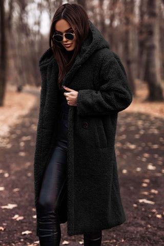 Women's Teddy Coat with Hood | Davy Fashion