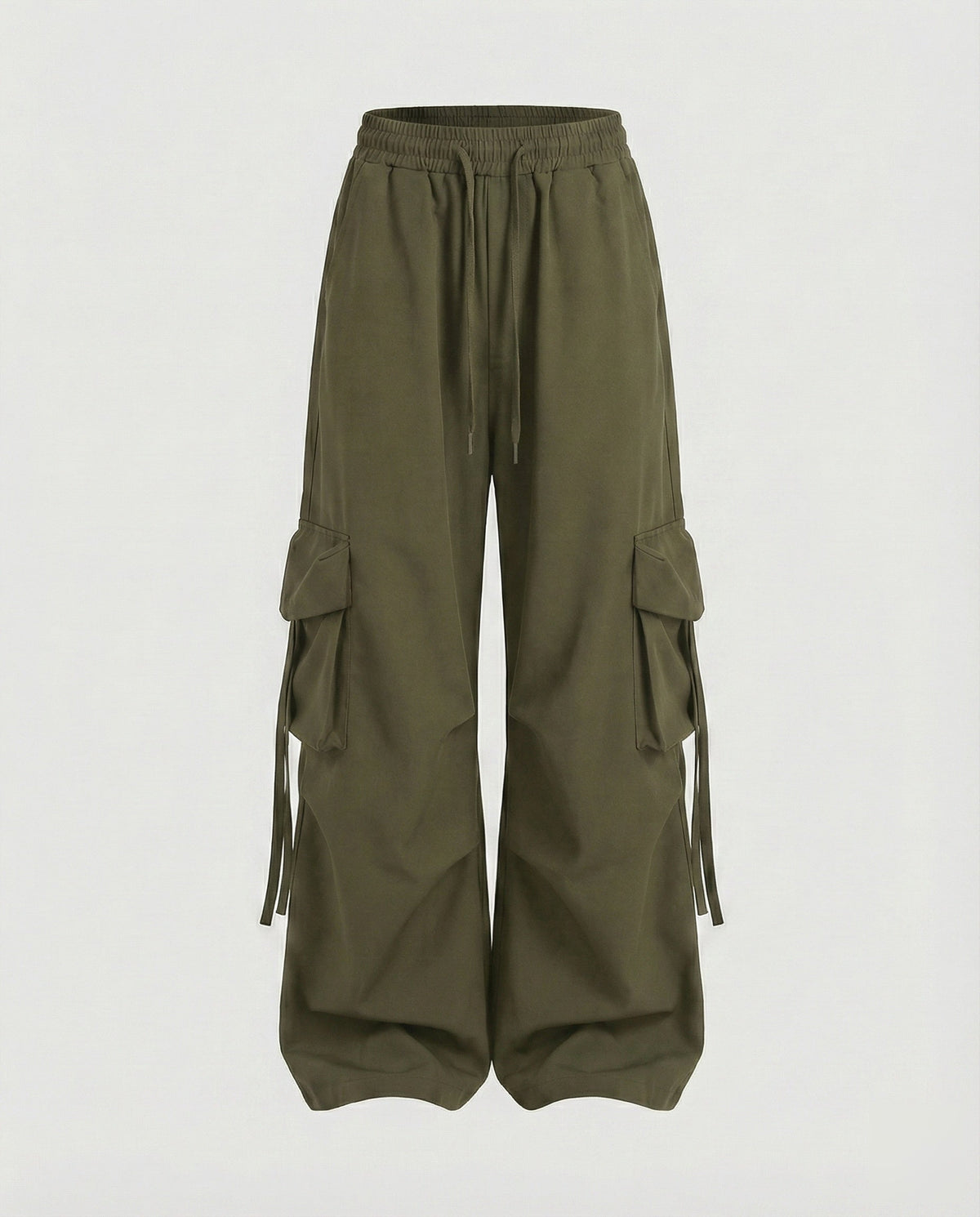 Pantalon cargo ample urbain à entrejambe bas pour femmes, avec poches