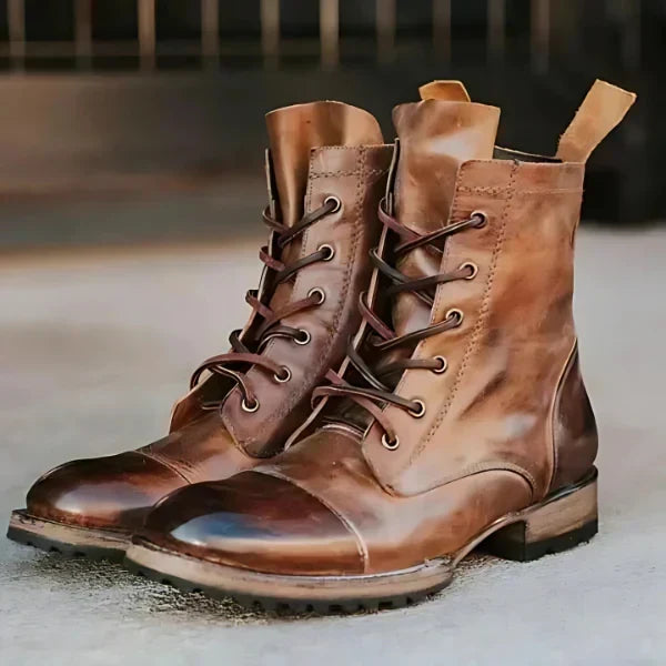 Women's Vintage Lace-Up Combat Boots