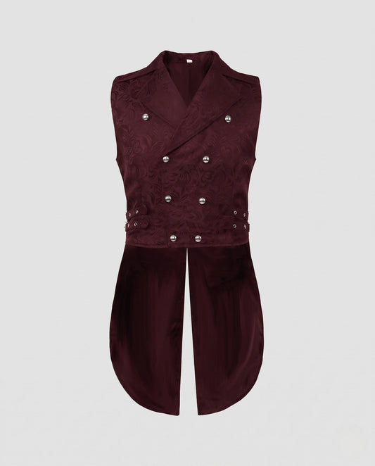 Women's Waistcoat with Embellishments and Asymmetrical Cut