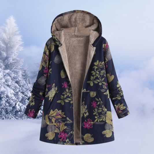 Women's Warm Zip-Up Fleece Hooded Jacket - Teddy Fleece Winter Jacket