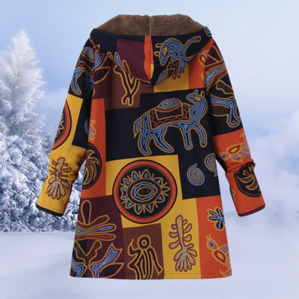 Women's Warm Zip-Up Fleece Hooded Jacket - Teddy Fleece Winter Jacket