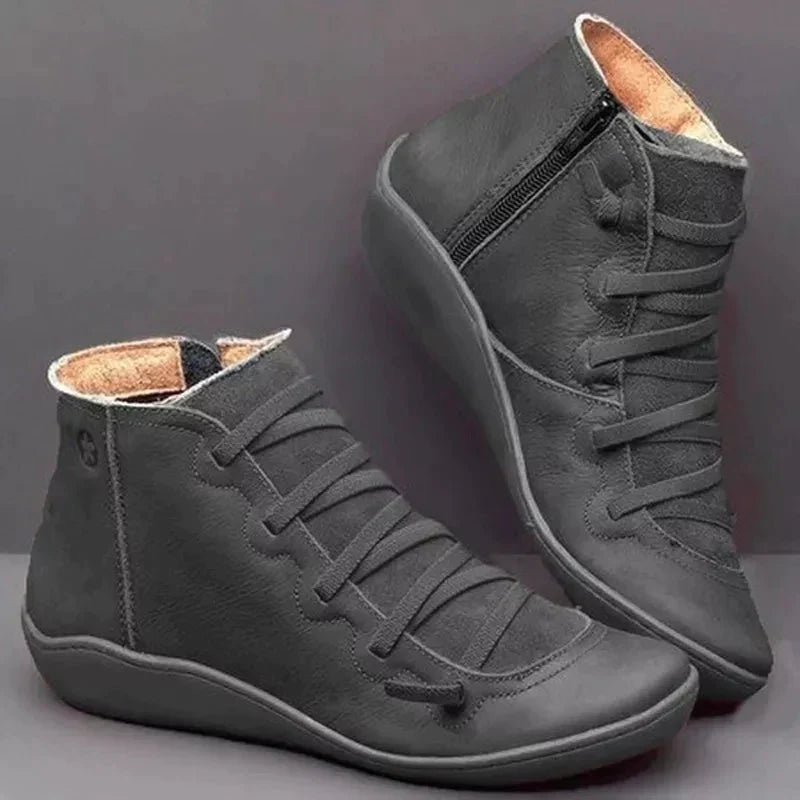 Bottes d'hiver imperméables pour femme avec semelle confortable et soutien de la voûte plantaire
