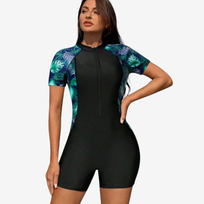 Women's Zip-Front One-Piece Swimsuit