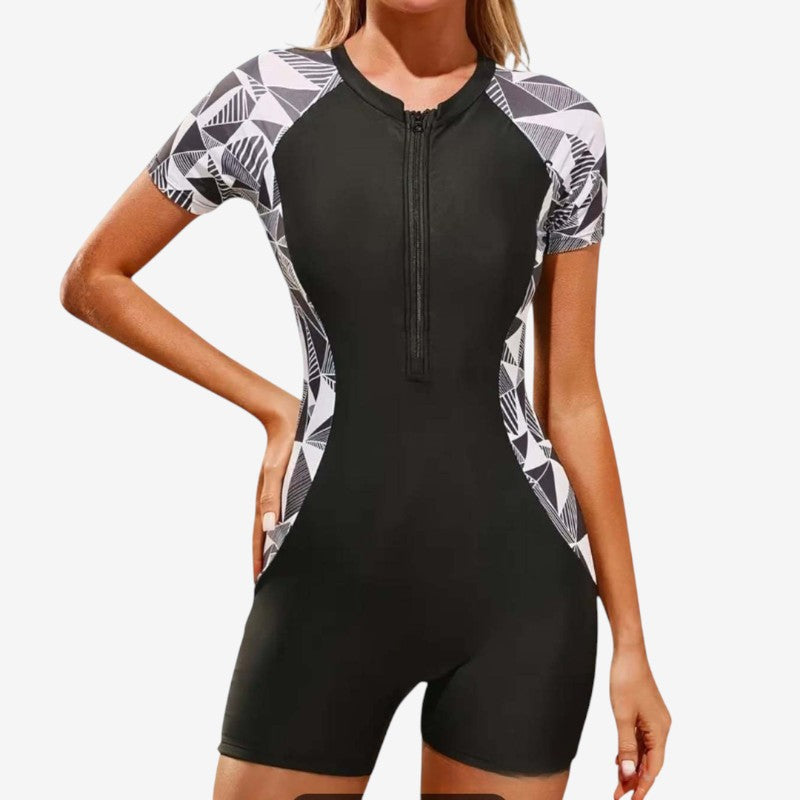 Women's Zip-Front One-Piece Swimsuit
