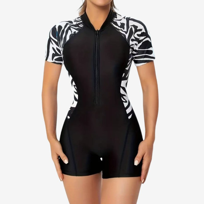 Women's Zip-Front One-Piece Swimsuit