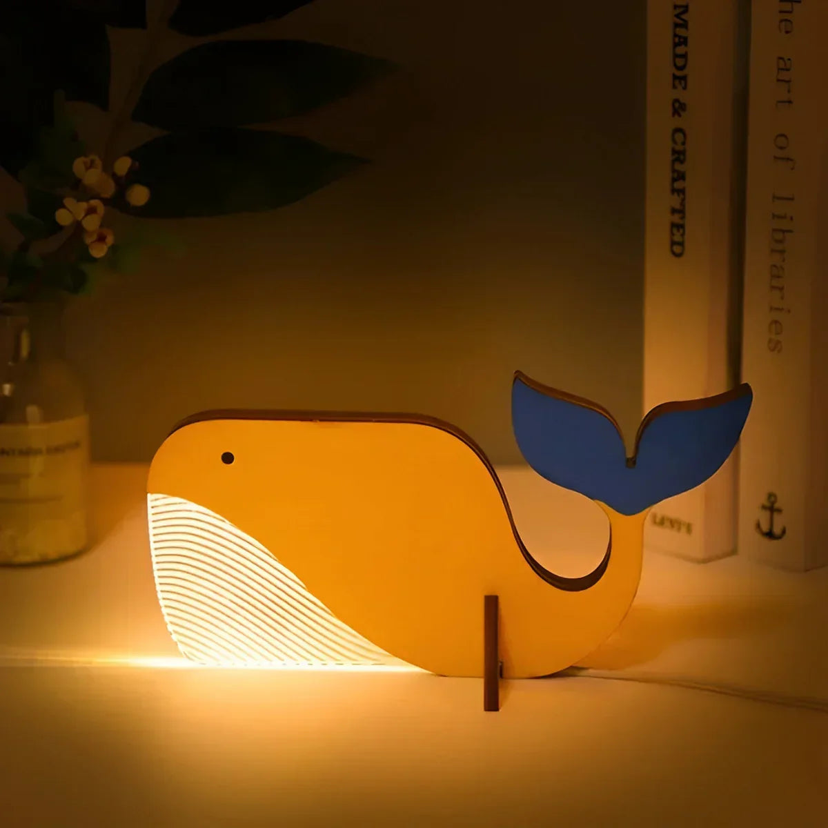 Wooden Animal Table Lamp