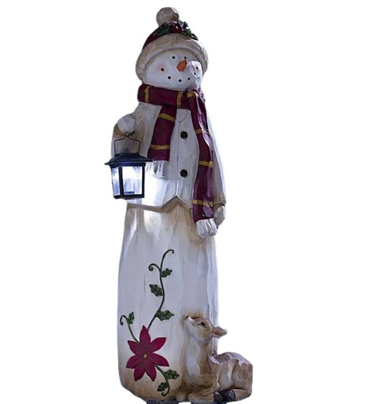Bonhomme de neige et père Noël des bois