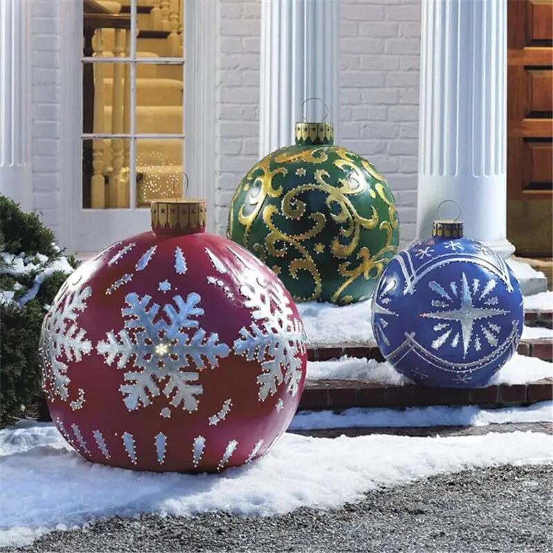 Ornements de Noël XL – boules géantes résistantes aux intempéries pour l’intérieur et l’extérieur