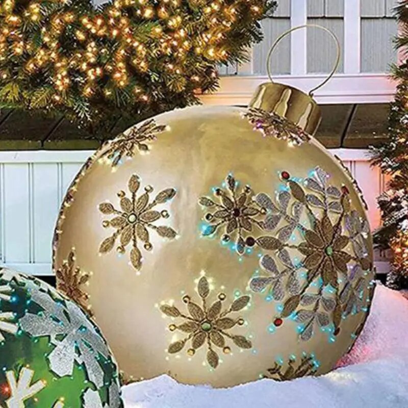 Ornements de Noël XL – boules géantes résistantes aux intempéries pour l’intérieur et l’extérieur